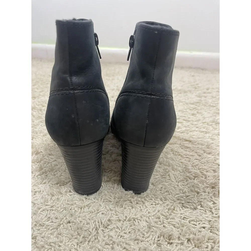 Clarks Women's Verona Trish Ankle Boots‎ Black Size 9 Western Comfort Non Slip